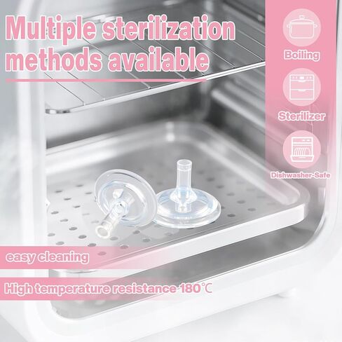Straw Cup Nipple Compatible with Dr. Brown's Wide-Neck Baby Bottles & Sippy Spout Bottles, Soft 100% Silicone Straw Cup Nipple,Weighted Sippy Cup,BPA-Free,6m+,4Pcs in Saudi Arabia