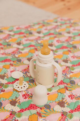 BIBS Baby Glass Bottle. 4 US fl oz / 120 ml. Anti-Colic. Vented Round Natural Rubber Latex Nipple. Supports Natural Breastfeeding, Slow Flow, Complete Set - Ivory in Kuwait