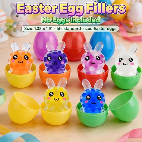 Easter Basket Stuffers for Teens & Adults – Colorful Easter Egg Stuffers, 12-Pack Easter Egg Fillers Bulk, Fun 1.9 Inch Egg Stuffers for Easter Baskets, Egg Hunts & Party Favor Bags in Saudi Arabia