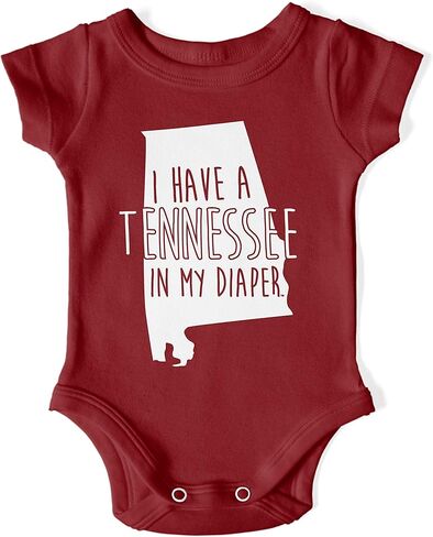 In My Diaper I Have A Tennessee - Alabama Rival Sports Fans Baby One Piece in Kuwait