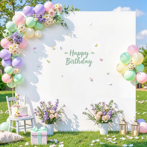 غطاء خلفية قوس مربع من Besutolife، أغطية قوس من الألياف اللدنة مقاس 8 × 8 أقدام، غطاء حامل قوس بالون قابل للتمدد لحفلات الزفاف، وحفلات أعياد الميلاد، وحفلات استقبال المولود الجديد، وكشك الصور، وحفل التخرج، باللون الأبيض in Kuwait