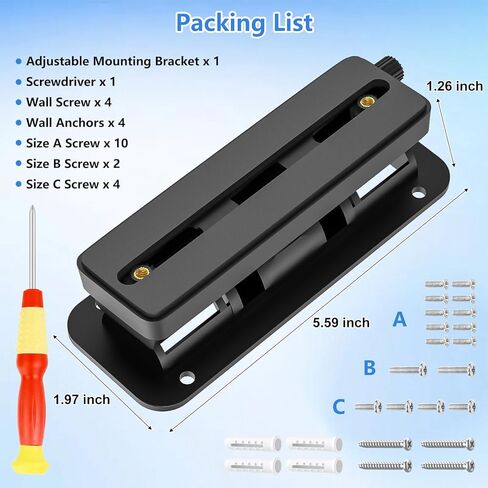 Doorbell Mount for Ring Wired Doorbell Plus/Pro(2025/2021 Release)/Ring Video Doorbell Wired(2024 Release), 35-145° Left/Right Adjustable Angle Ring Doorbell Camera Wall Wedge Bracket No-Drill in Kuwait
