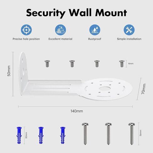 EDUP LOVE Metal Ceiling Mount Adapter for Ring Camera, Eave Mount Bracket for Ring Indoor Cam Plus, Outdoor Cam Pro/Plus & Spotlight Cam Pro/Plus, Adjustable Angle No Image Flip, Security Camera Mount in Saudi Arabia
