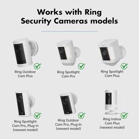 EDUP LOVE Metal Ceiling Mount Adapter for Ring Camera, Eave Mount Bracket for Ring Indoor Cam Plus, Outdoor Cam Pro/Plus & Spotlight Cam Pro/Plus, Adjustable Angle No Image Flip, Security Camera Mount in Saudi Arabia