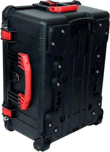 Pelican Color Case Black 1610 case with Red Handles & latches. Comes with Trekpak Dividers & mesh Lid Organizer. in Kuwait