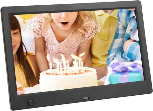 Yoidesu 10 Inch Digital Photo Frame, HD IPS Screen with Human Body Induction & Remote Control, Auto On Off, Multi Language Support for Home Office Decor (US Plug 100‑240V) in Kuwait