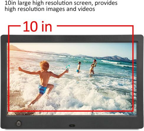 Yoidesu 10 Inch Digital Photo Frame, HD IPS Screen with Human Body Induction & Remote Control, Auto On Off, Multi Language Support for Home Office Decor (US Plug 100‑240V) in Kuwait