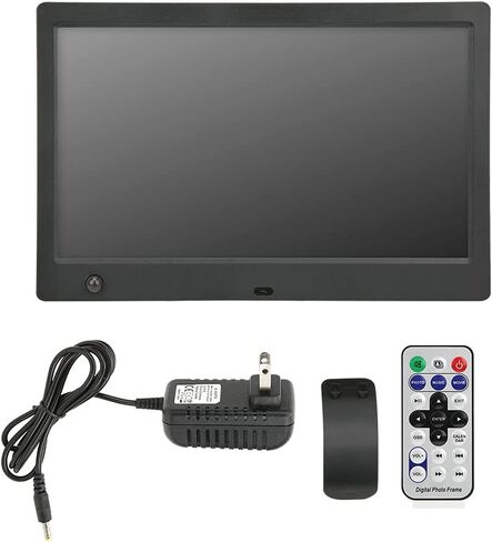 Yoidesu 10 Inch Digital Photo Frame, HD IPS Screen with Human Body Induction & Remote Control, Auto On Off, Multi Language Support for Home Office Decor (US Plug 100‑240V) in Kuwait