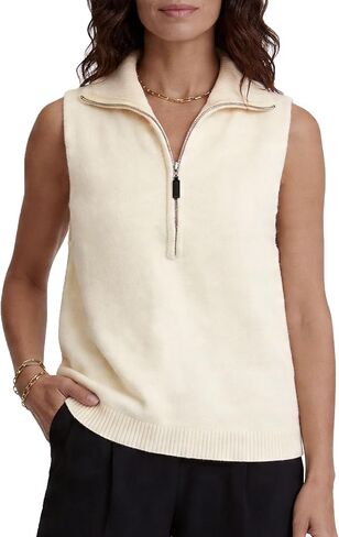 LEO'VASE 2025 Soft Knit Tank Tops for Women - Classic Sweater Vest, Warm Half Zip Sweater, Versatile Layering Top in Saudi Arabia