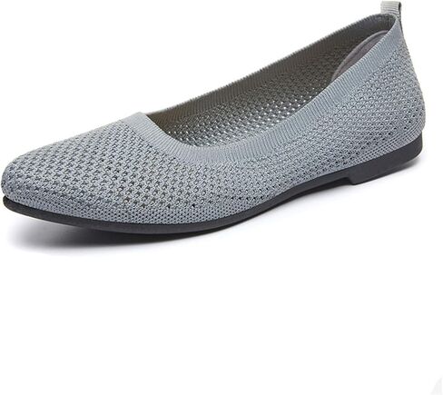 Women’s Ballet Flat Shoes Low Wedge Knit Round Toe - Slip On Casual Dress Walking Flats for Outings in Kuwait