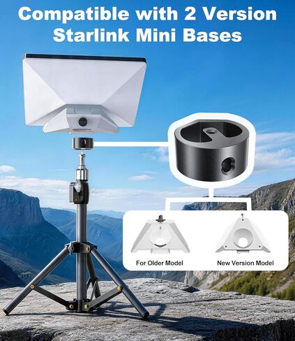 لحامل ثلاثي القوائم الصغير Starlink مع محول، حامل ثلاثي القوائم قابل للتعديل لطبق Starlink الصغير، مجموعة تركيب محمولة لحامل Starlink الصغير لملحقات Starlink الصغيرة للتخييم في الهواء الطلق، RV، السفر in Kuwait