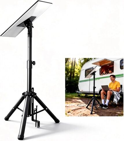 Adjustable Tripod Stand Compatible with Starlink Gen 3, Height Adjustable Antenna Tripod with Mount Adapter, 90° Tilt Angle Pipe Adapter, Stable Outdoor Use (Black) in Kuwait