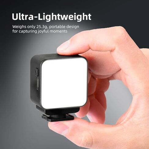 Magnetic Fill Light for DJI Osmo Pocket3, Fill Light for Action 5 Pro Action Camera Lighting Accessories, Magnetic Mount Compatible with DJI Pocket 3/Osmo Mobile 7P/7/6 Accessories (White) in Kuwait