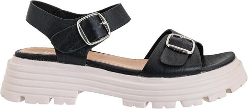 Corkys Footwear Hey Girl Women's That’s Just Me Sandal - Featuring a 2-Inch Chunky Heel With Two Adjustable Buckle Straps and A Lightly Cushioned Insole in Saudi Arabia