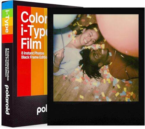 بولارويد فيلم ملون فوري إصدار إطار أسود لكاميرات i-Type 2 حزمة، 16 حزمة صور فورية مع قطعة قماش للتنظيف in Kuwait