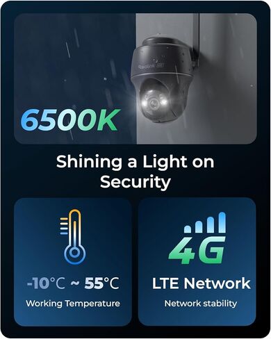 كاميرا أمان خلوية REOLINK 4K 4G LTE، تتبع تلقائي 360 درجة مع كشف الذكاء الاصطناعي الذكي، 8 ميجابكسل تعمل بالطاقة الشمسية/البطارية، رؤية ليلية ملونة، تخزين محلي، بطاقة SIM متضمنة، إصدار Go PT Ultra-Grey محدث. in Kuwait