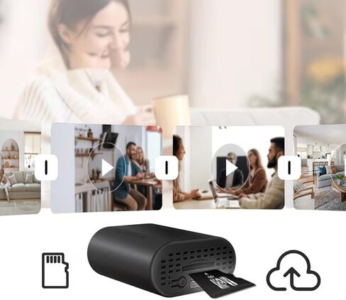 Compact Wireless WiFi Security Camera, USB-Powered Indoor Home Monitoring Camera with Motion Detection, Night Vision & Smartphone Alerts, Lens, Modern Stylish Design in Kuwait