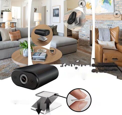 Compact Wireless WiFi Security Camera, USB-Powered Indoor Home Monitoring Camera with Motion Detection, Night Vision & Smartphone Alerts, Lens, Modern Stylish Design in Kuwait