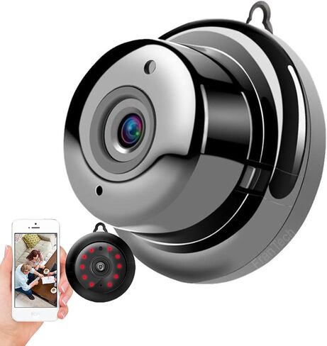 Q&F Tech V380Pro Mini WiFi Wireless HD Video Camera with Audio for Home Security, Small Smart Dome Camera, Night Vision, Motion Detection, Security Surveillance System, Cloud &TF Card Available in Saudi Arabia