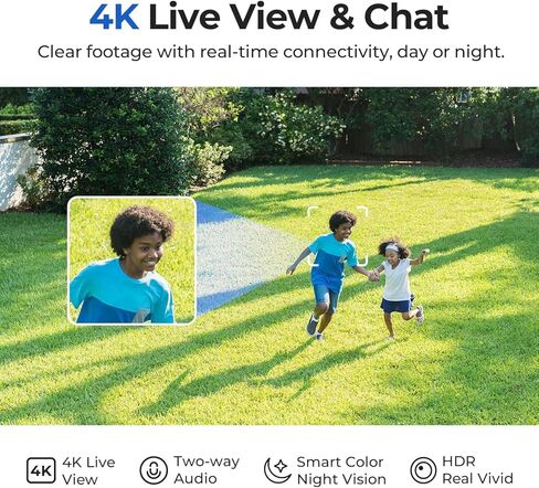 IMILAB EC6 Pro 4K Wired Outdoor Security Camera, 5GHz WiFi Plug-in Outdoor Camera for Home Security w/Spotlight, 360° Rotation, Free Detect & Tracking, Waterproof, 24/7 Local Recording, No Monthly Fee in Kuwait