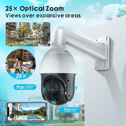 كاميرا HIK-Tech US 4MP 4 بوصة 25x شبكة IR PTZ كاميرا قبة خارجية DS-2DE4425IW-DE، تتبع تلقائي، مدعوم من DarkFighter، نطاق أشعة تحت الحمراء يصل إلى 100 متر، عدسة 4.8 مم ~ 120 مم، تكبير بصري 25X in Kuwait