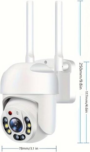 1080p Outdoor Security Cameras Wireless WiFi Surveillance Cameras for Home Security with 2-Way Voice 360° Panorama in Kuwait
