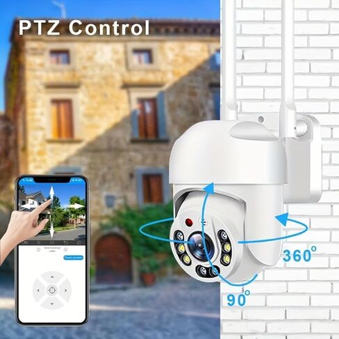 1080p Outdoor Security Cameras Wireless WiFi Surveillance Cameras for Home Security with 2-Way Voice 360° Panorama in Kuwait