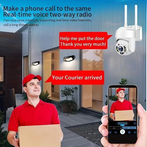 1080p Outdoor Security Cameras Wireless WiFi Surveillance Cameras for Home Security with 2-Way Voice 360° Panorama in Kuwait