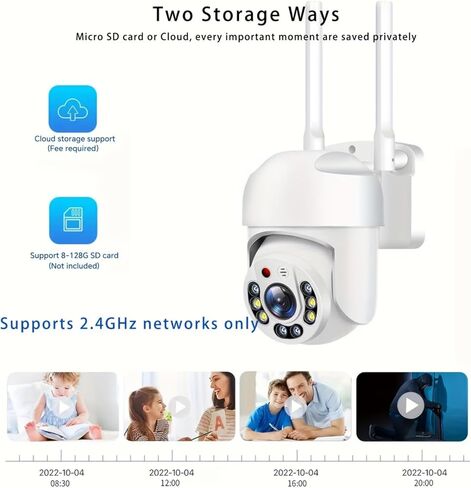 1080p Outdoor Security Cameras Wireless WiFi Surveillance Cameras for Home Security with 2-Way Voice 360° Panorama in Kuwait