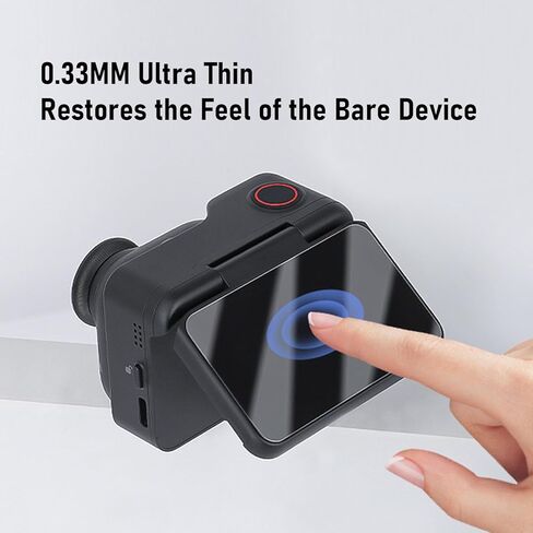 Action Camera Screen Protector, Tempered Glass, 9H Hardness, AntiScratch, High Transparency for in Kuwait