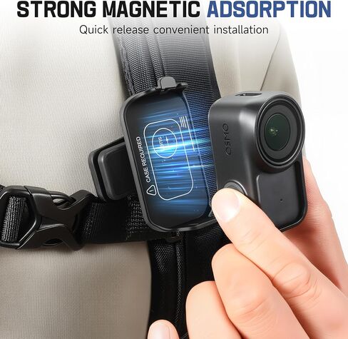 Osmo Nano Backpack Clip Mount for DJI Osmo Nano/Xtra Atto Accessories Magnetic Quick Release 360° Adjustable Holder Strong Grip for Vlogging Travel Shooting in Kuwait