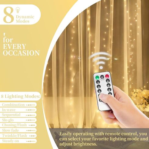 EMART White 10x10ft Tulle Backdrop Curtains with Lights String,Sheer Backdrop Curtains for Wedding, Baby Shower,Photoshoot, Birthday Party Decoration in Saudi Arabia