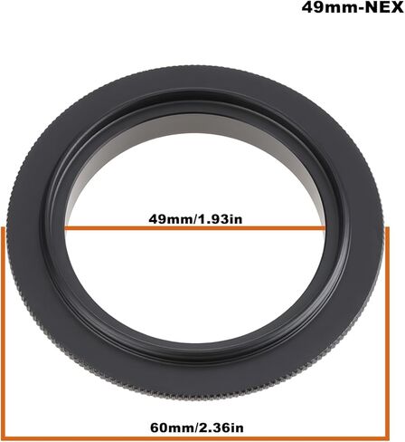 حلقة محول عدسة ماكرو عكسية مقاس 49 مم متوافقة مع كاميرا Sony E Mount ILCE α6500 in Kuwait