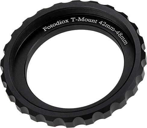 محول عدسة Fotodiox إصدار أسترو - متوافق مع منظار T-Mount واسع المجال مقاس 48 مم (x0.75) إلى 42 مم (x0.75) T-Mount (T/T-2) محولات تثبيت لولبية للتصوير الفلكي في الفضاء السحيق in Kuwait