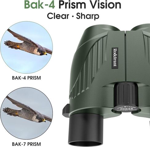 20x25 High Powered Binoculars for Adults,Compact HD Waterproof Durable and Clear BAK4 Prism FMC Lens,Suitable for Bird Watching,Sightseeing and Outdoor Sports,Green in Kuwait