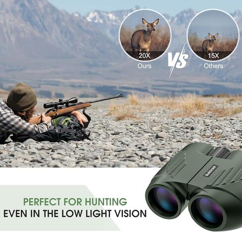 20x25 High Powered Binoculars for Adults,Compact HD Waterproof Durable and Clear BAK4 Prism FMC Lens,Suitable for Bird Watching,Sightseeing and Outdoor Sports,Green in Kuwait