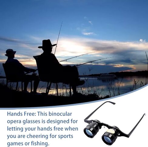 Binoculars Glasses, 10x High Definition Binoculars Telescope, Hands Free Night Vision Telescope for Fishing Hunting Bird Watching Sightseeing Concerts in Kuwait