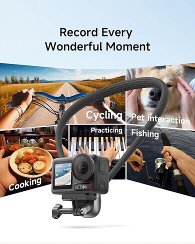 Chest Mount for GoPro - Invisible Magnetic Module & Dual-Stability Straps - Universal Hands-Free Chest Mount for Go Pro All Action Cameras & Neck Mount POV Scenarios in Kuwait
