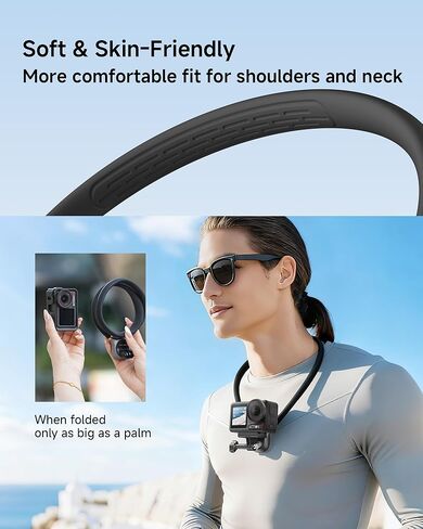 Chest Mount for GoPro - Invisible Magnetic Module & Dual-Stability Straps - Universal Hands-Free Chest Mount for Go Pro All Action Cameras & Neck Mount POV Scenarios in Kuwait