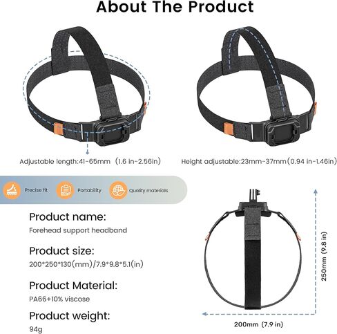 STARTRC PHOTO Magnetic Camera Head Mount for DJI, Quick Release Head Mount for DJI Action 6, Anti-Slip Stable Adjustable Head Strap for Osmo Action Cameras in Kuwait