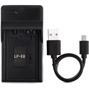 شاحن USB Norifon LP-E8 لكاميرات Canon EOS 550D، EOS 600D، EOS 650D، EOS 700D، EOS Kiss X4، X5، X6i، EOS Rebel T2i، EOS Rebel T3i، EOS Rebel T4i، كاميرا Rebel T5i والمزيد in Kuwait