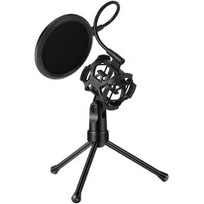 Microphone Filter Holder Stick Desktop Tripod Stand Anti-Spray Net Kit Flexible Gooseneck Holder in Kuwait