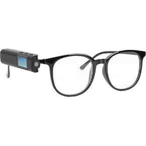 Yoidesu Wearable 2.7K Camera with Glasses Clip, FPV Video Recorder with 110 Wide Angle and 0.96 Inch Screen, WiFi App Control for Cycling Walking Pet Work (Black) in Kuwait