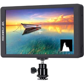 شاشة Feel WORLD F570 مقاس 5.7 بوصة بدقة 4K على الكاميرا مع مدخل/مخرج HDMI IPS Full HD 1920x1080 غطاء من الألومنيوم القوي in Kuwait