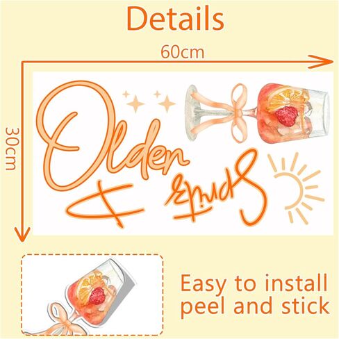 ملصق LANKBACK A Spritz Older - ديكورات حفلات أعياد الميلاد برائحة الليمون لخلفية قوس البالون - ديكورات حفلات أعياد الميلاد لحفلات الكوكتيل من LANKBACK باللون البرتقالي in Kuwait