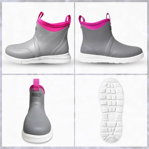 Buoy Pros Womens Ankle Deck Boots, Waterproof, Arch Support, Lightweight EVA Foam Outer Sole in Saudi Arabia