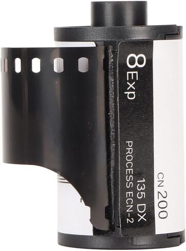 35mm Color Film ISO 200, 135 Film Roll with High Saturation and Contrast for Vintage Style Photography, 8 Exposures with Storage Box for Low Light Portraits and Fast Action Shots in Kuwait