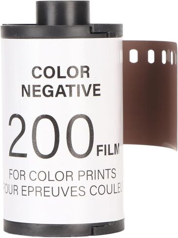 35mm Color Film ISO 200, 135 Film Roll with High Saturation and Contrast for Vintage Style Photography, 8 Exposures with Storage Box for Low Light Portraits and Fast Action Shots in Kuwait