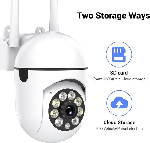 تطبيق Ease Life، كاميرا WiFi 1080P، مقاومة للماء، رؤية ليلية ملونة، تتبع الحركة، كاميرا أمان داخلية وخارجية، Y108، قطعة واحدة in Kuwait