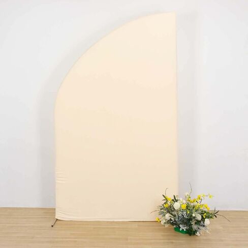 Efavormart Set of 4 Terracotta Spandex Half Moon Arch Covers, Custom Fit Chiara Backdrop Slipcovers 2.5ft-7ft for Earthy Boho Weddings and Desert Events in Kuwait